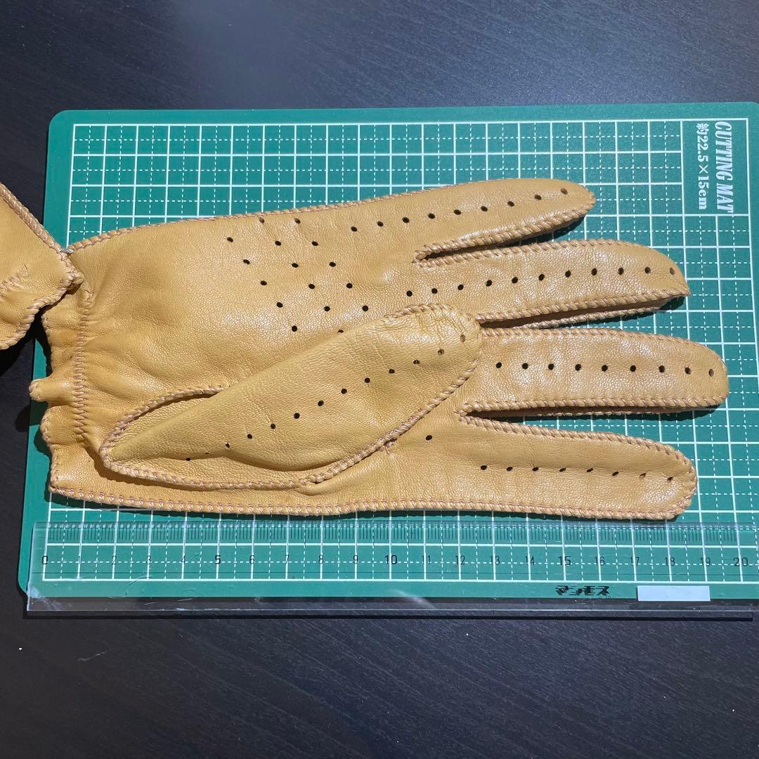 トラサルディ TRUSARDI ベージュ パンチング レザー 手袋