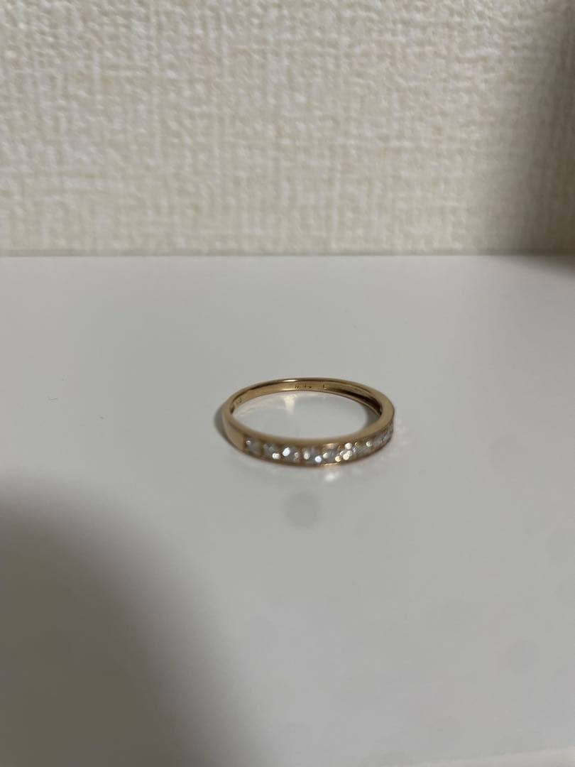K18ピンクゴールド ダイヤモンドリング ハーフエタニティ16号