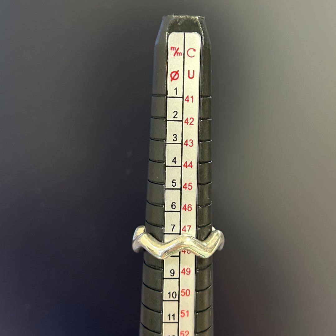 【最終価格・美品】ティファニーTiffanyジグザグウェーブリングシルバー8号