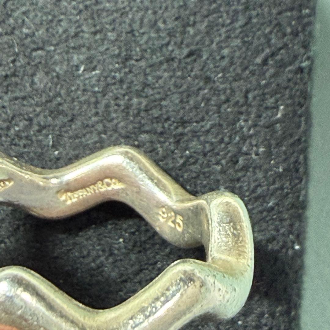 【最終価格・美品】ティファニーTiffanyジグザグウェーブリングシルバー8号