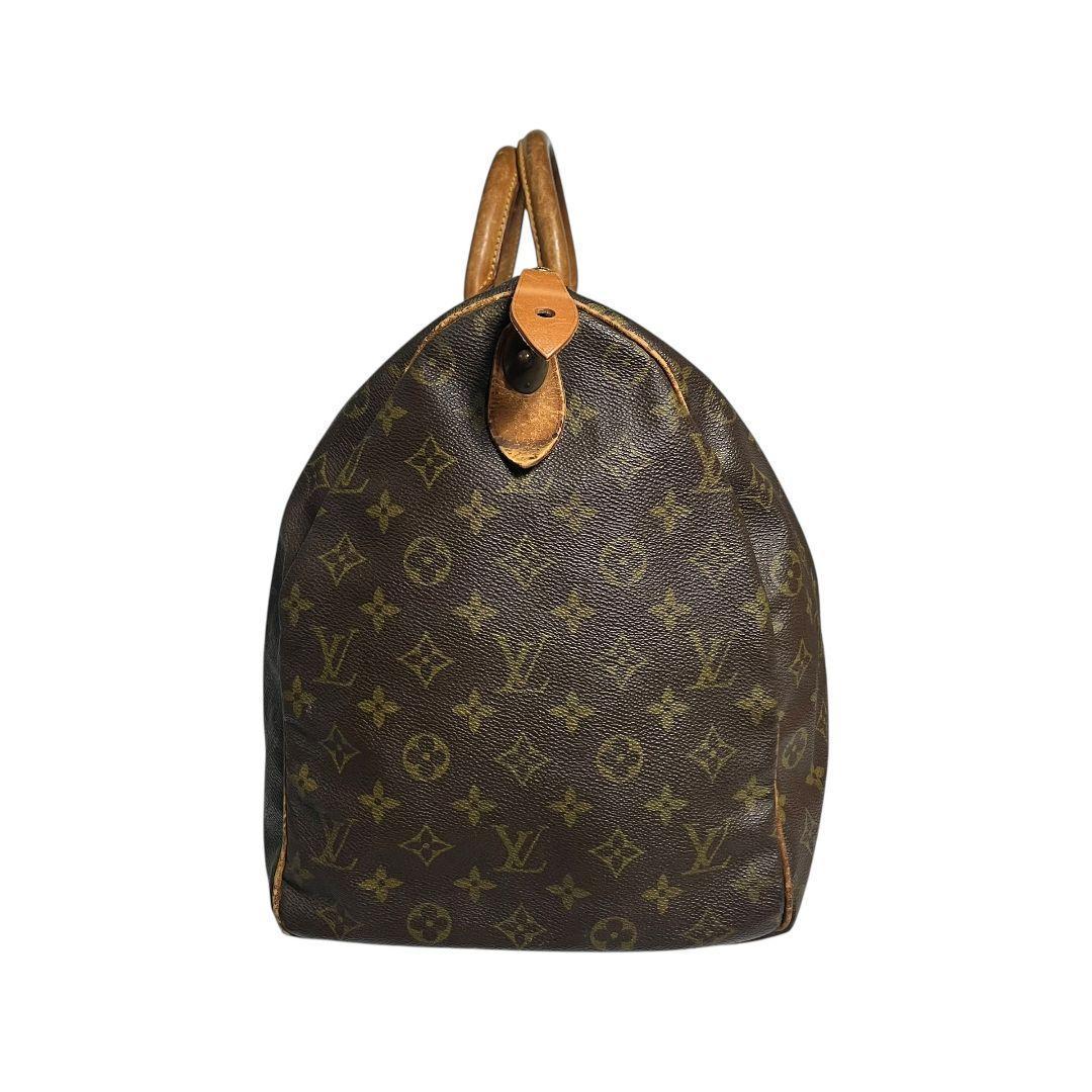 鑑定済　ルイヴィトン　モノグラム　キーポル50　ボストンバッグ　茶　旅行用バッグ