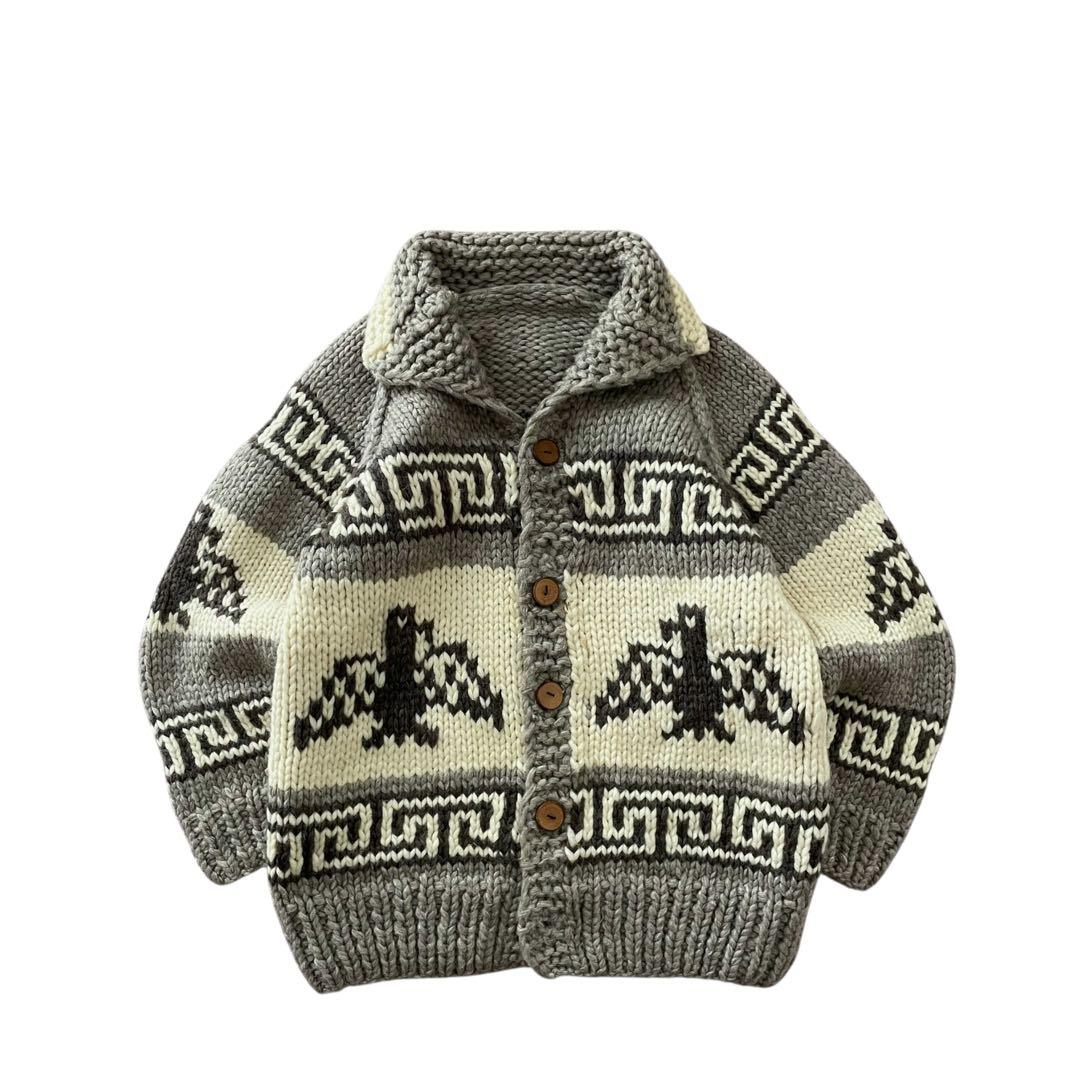 Vintage 90s~ カウチンニット ウール カーディガン サンダーバード