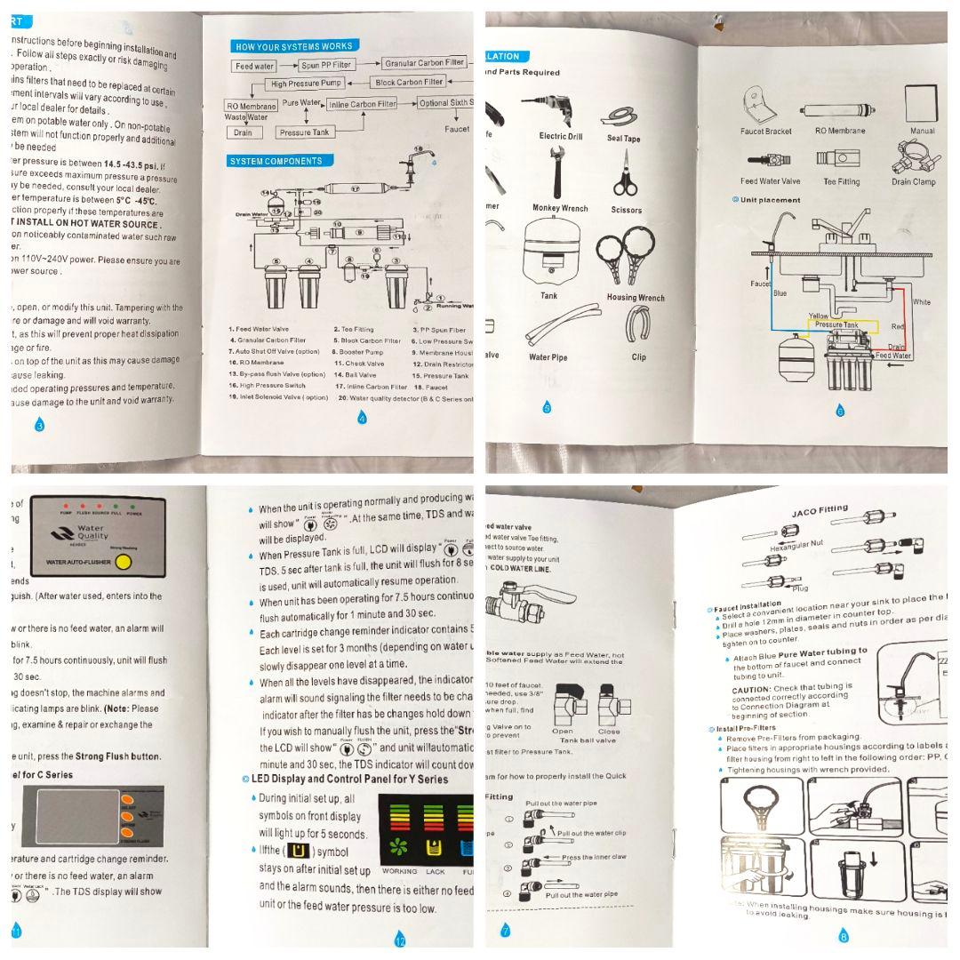 新品 逆浸透膜 浄水器 TDSメーター付 7ステージ 100ガロン RO 純水