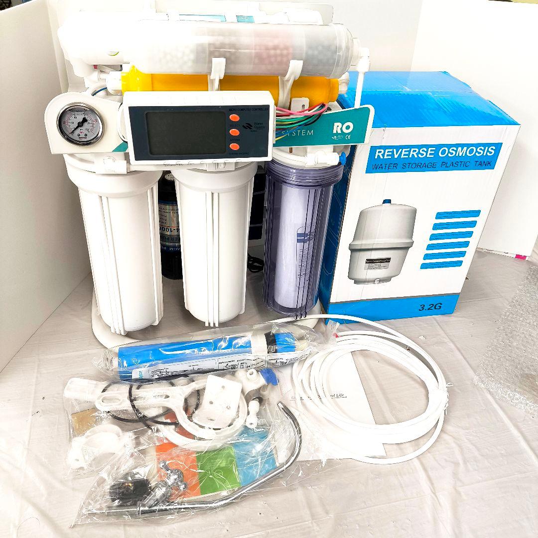 新品 逆浸透膜 浄水器 TDSメーター付 7ステージ 100ガロン RO 純水