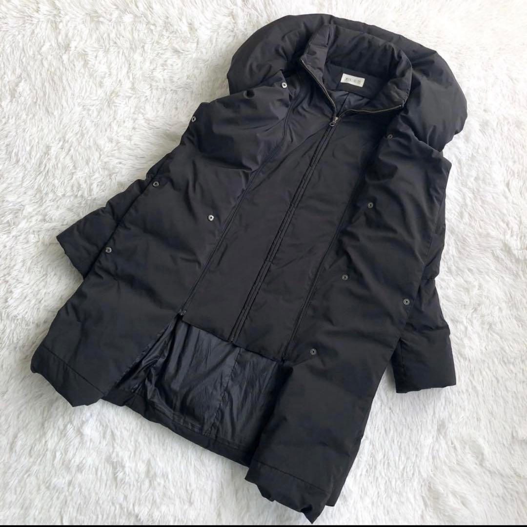 PLST ダウンジャケット 2way XXL ロング ダウンコート 黒Black
