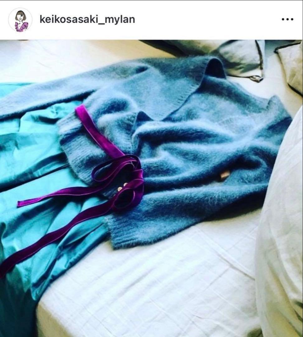 マイラン　カシミヤ　ニット　長袖　リボン