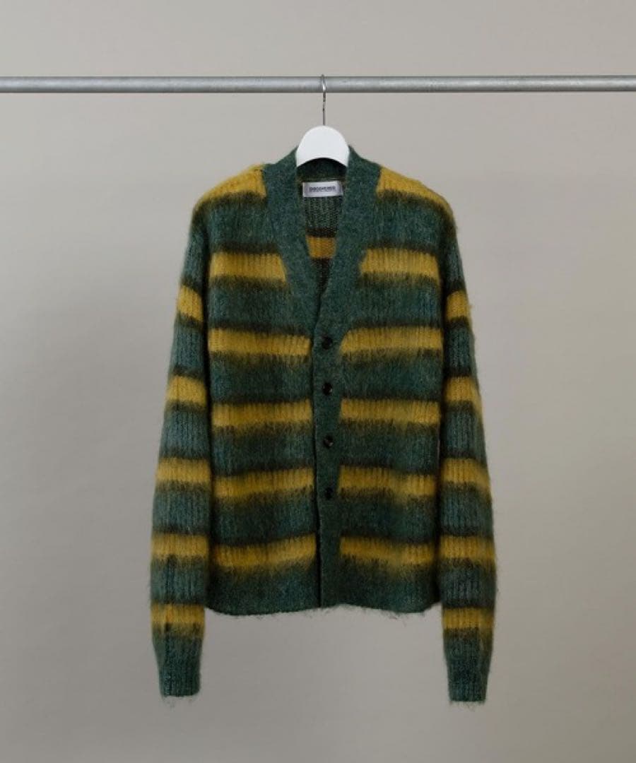新品DISCOVERED MOHAIR BORDER KNIT CARDIGAN