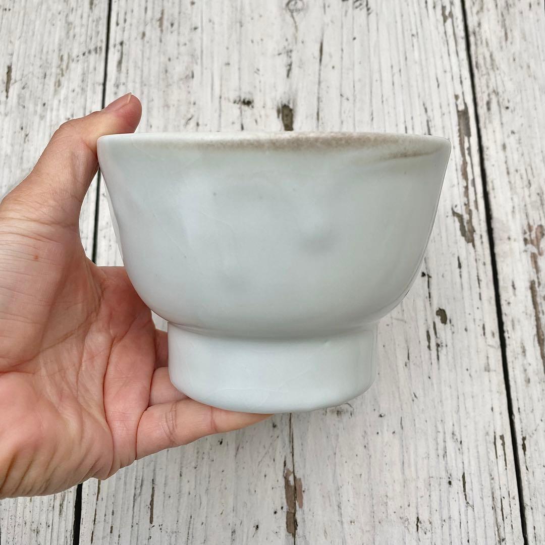 【新品未使用】　亀田大介　白磁高台飯椀　茶碗　小鉢　2個セット　作家もの　李朝