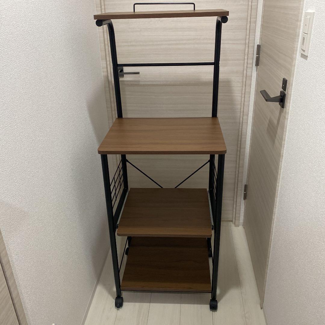 キャスター付き縦型レンジ台