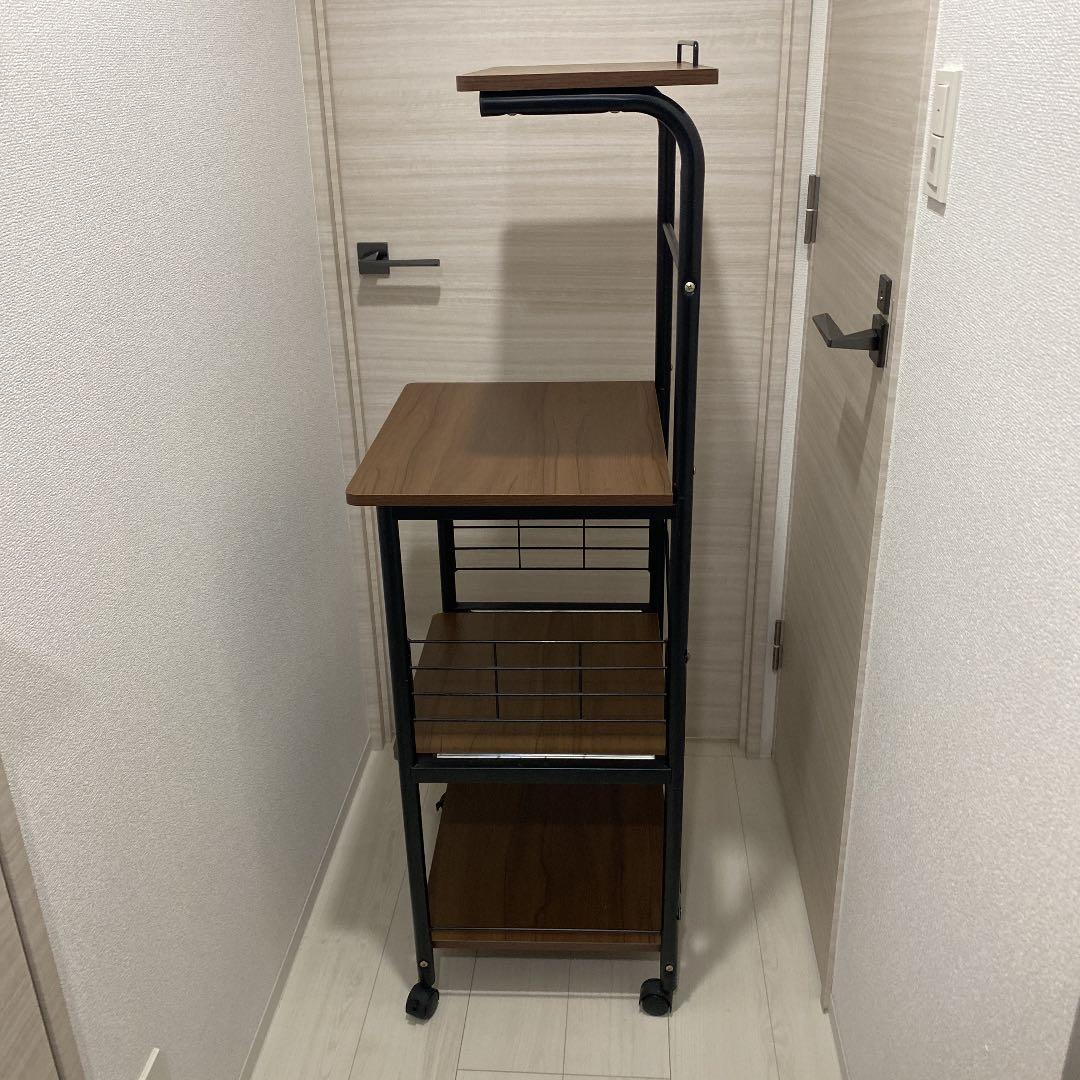 キャスター付き縦型レンジ台