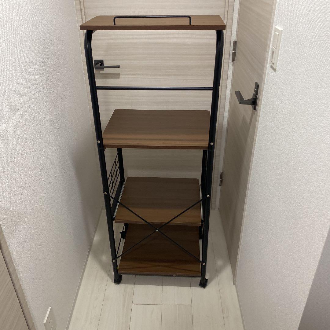 キャスター付き縦型レンジ台