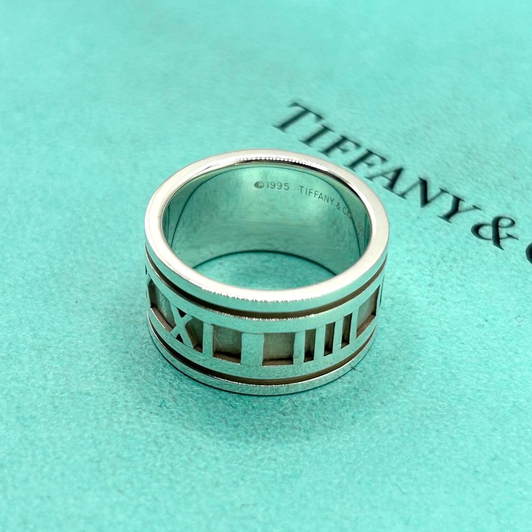 美品　ティファニー　アトラス　リング　ワイド　約18号　シルバー　925
