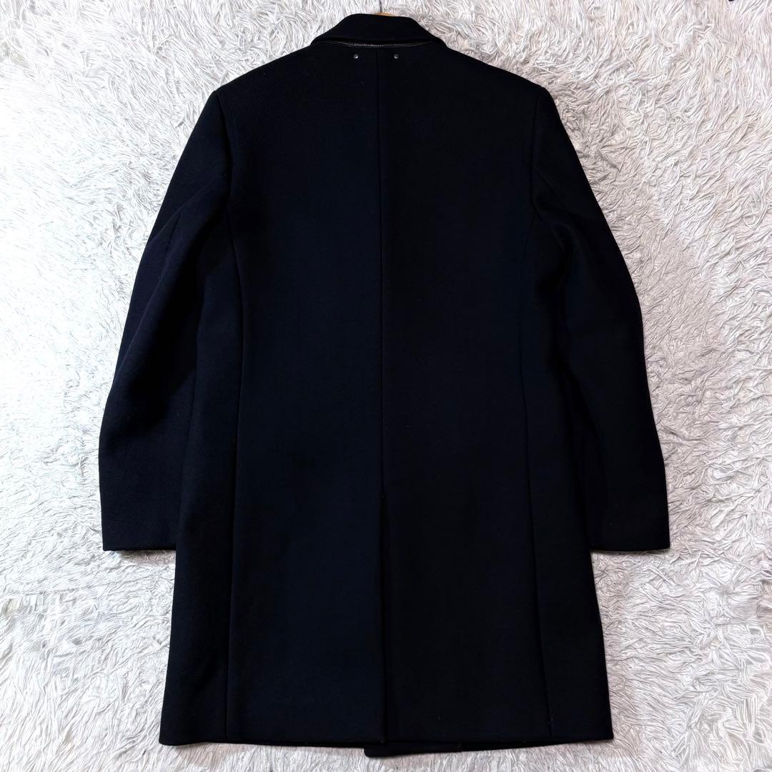 【極美品】COACH チェスターコート アンゴラ混 刺繍 革パッチ L〜XL