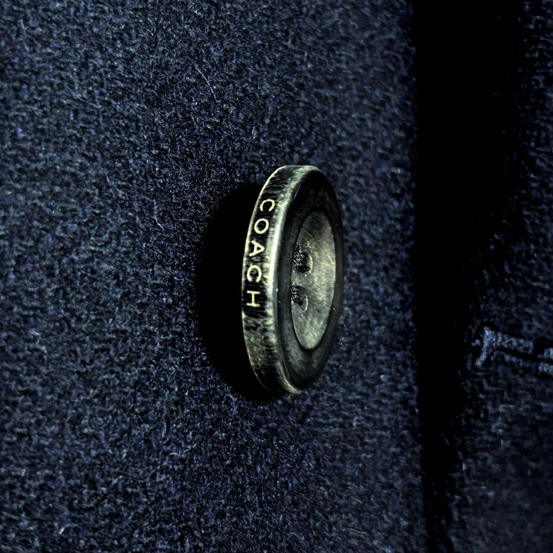 【極美品】COACH チェスターコート アンゴラ混 刺繍 革パッチ L〜XL