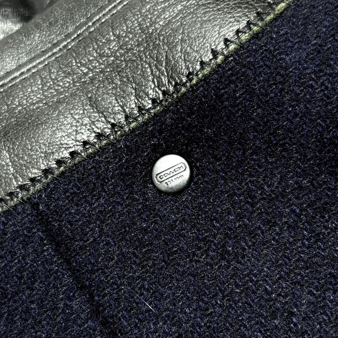 【極美品】COACH チェスターコート アンゴラ混 刺繍 革パッチ L〜XL