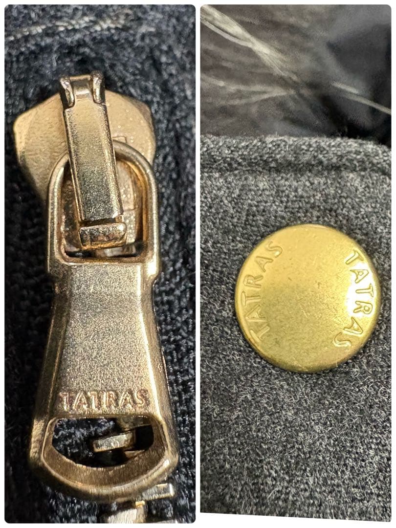 定番✨TATRAS ダウンベスト LUSERA フード ファー 03 グレー