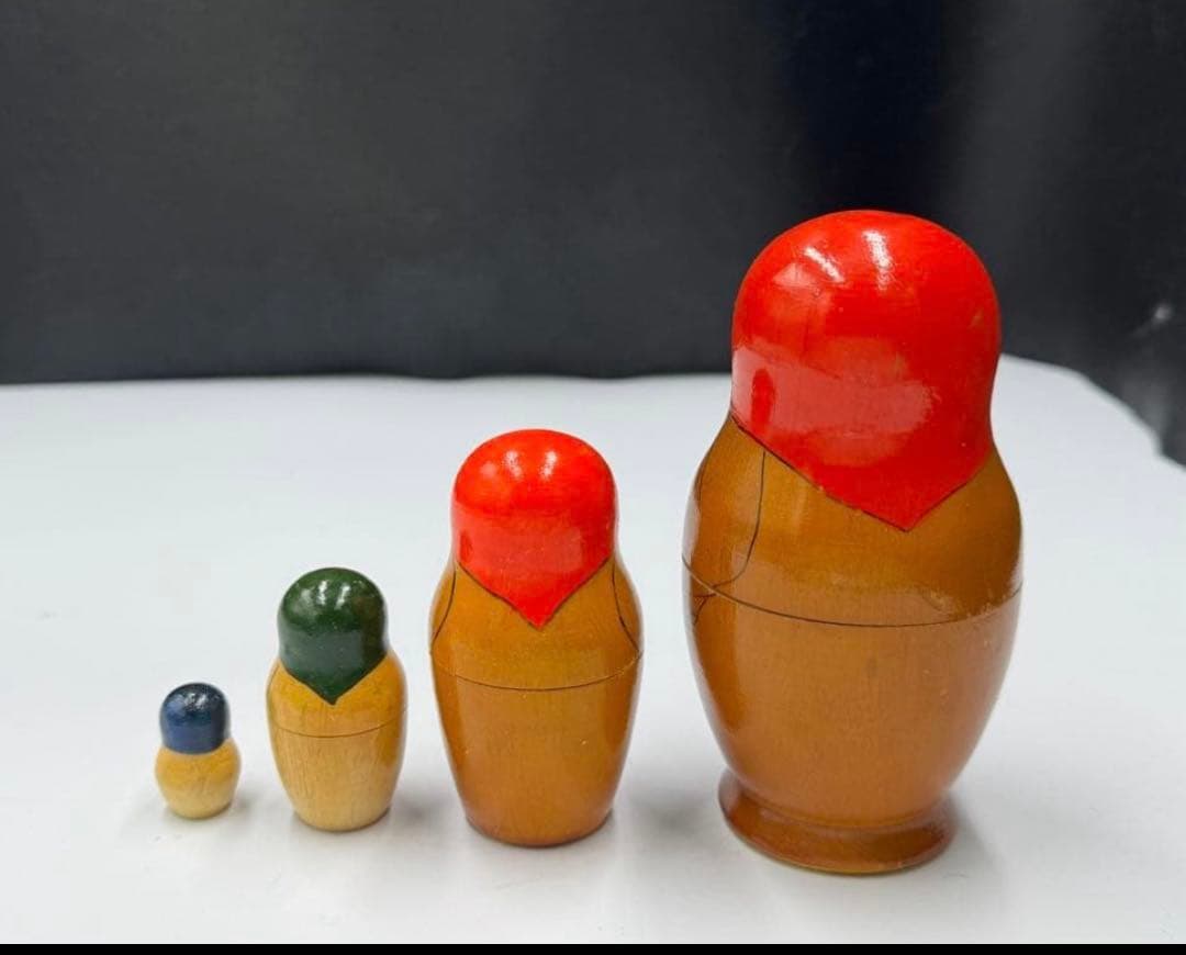 激レア❗️ソビエト時代　アンティーク　会社不明。マトリョーシカ4組。長期保存