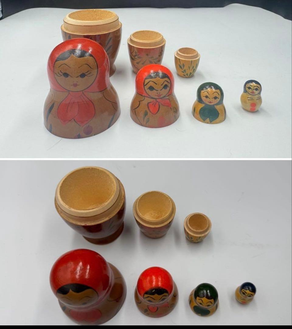 激レア❗️ソビエト時代　アンティーク　会社不明。マトリョーシカ4組。長期保存