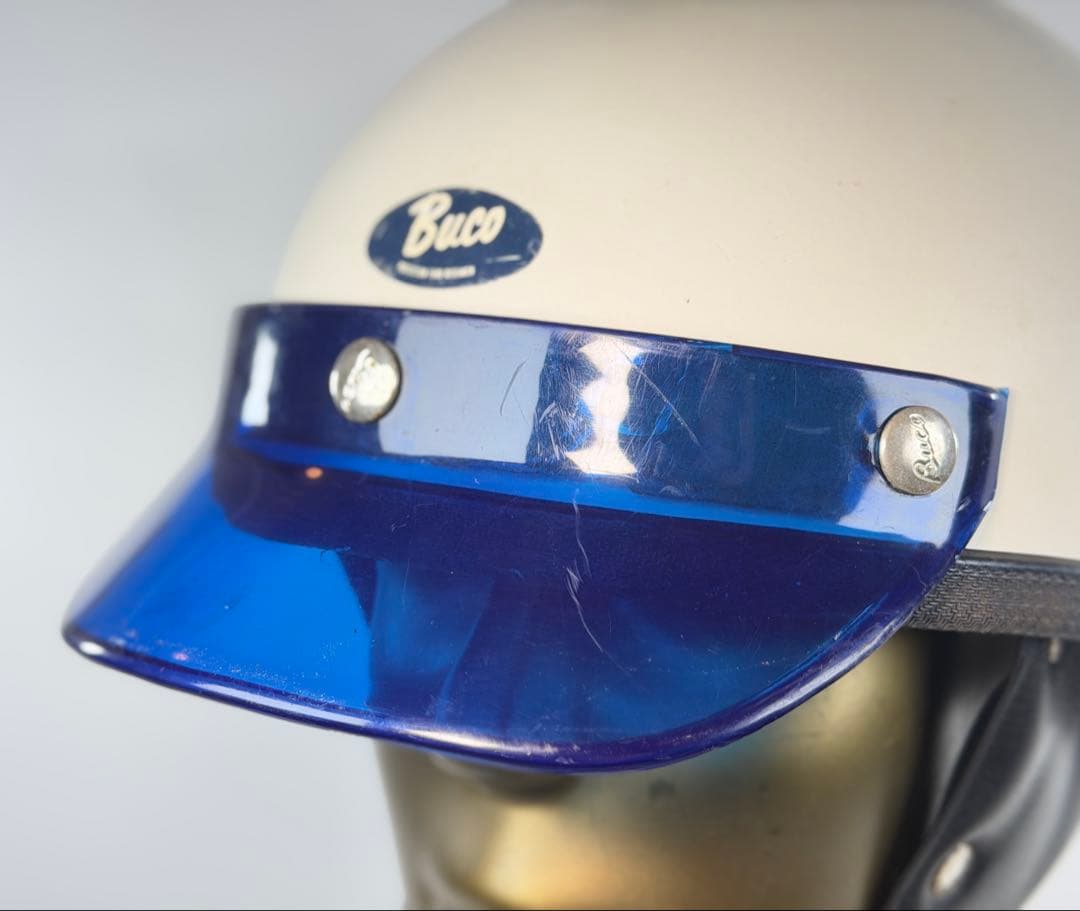 Buco オリジナルバイザー　クリアブルー　ブコ　ハーフ　ビンテージヘルメット