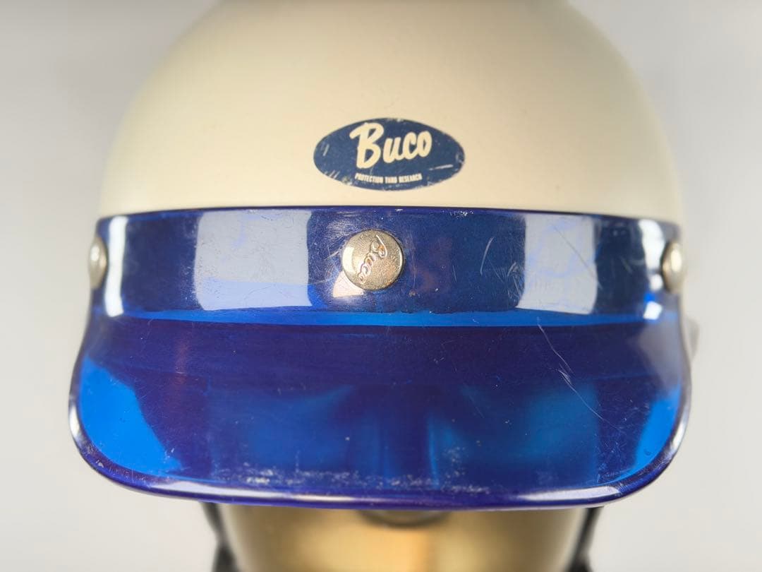 Buco オリジナルバイザー　クリアブルー　ブコ　ハーフ　ビンテージヘルメット