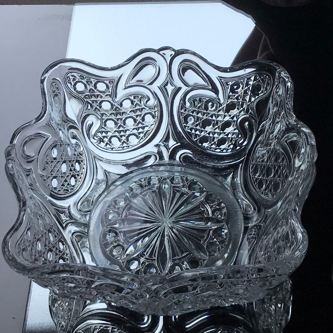 オールドバカラBaccarat極上ボウル★ダイヤモンドとアール・ヌーヴォーの曲線