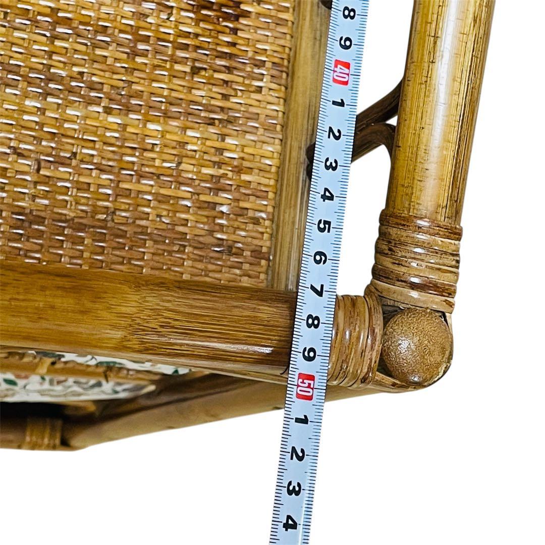 【良品】ラタン チェスト 3段 キャスター付き 籐 レトロ