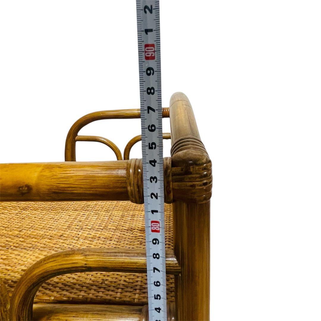 【良品】ラタン チェスト 3段 キャスター付き 籐 レトロ