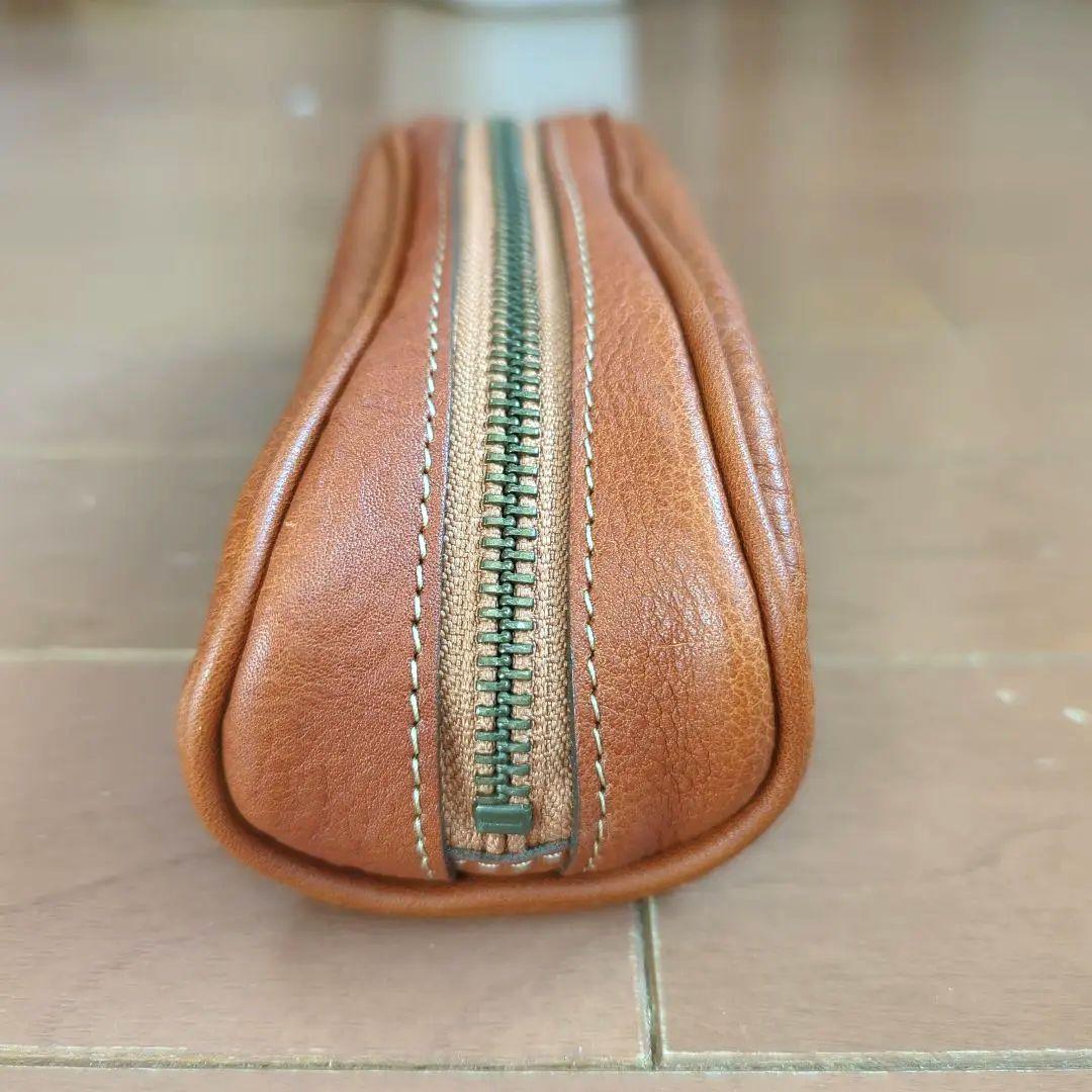 土屋鞄　レザー　ペンケース　トーンオイルヌメ　革　ブラウン　茶色　筆箱