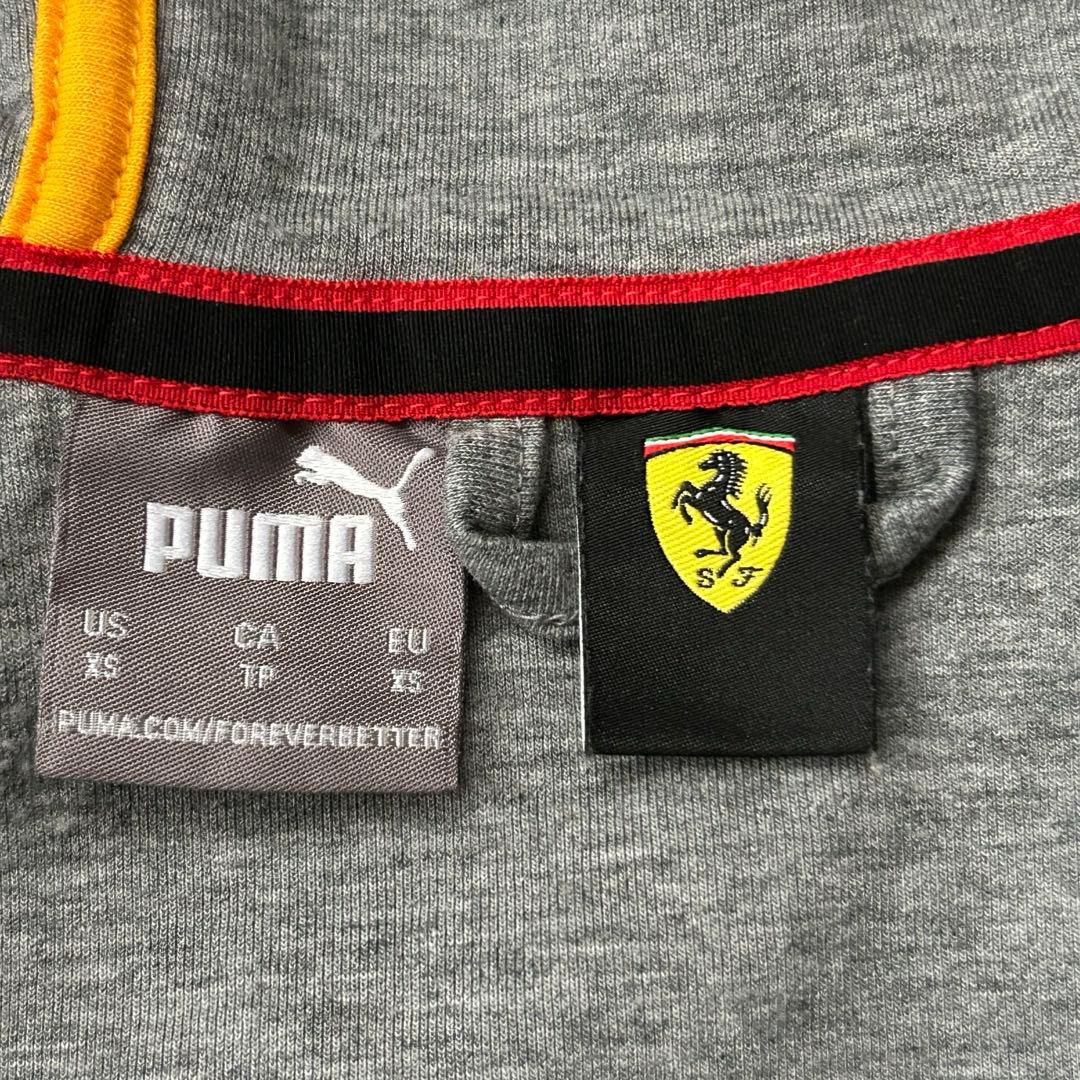 極美品 PUMA プーマ フェラーリ 刺繍ロゴ グレー ジャージ 人気