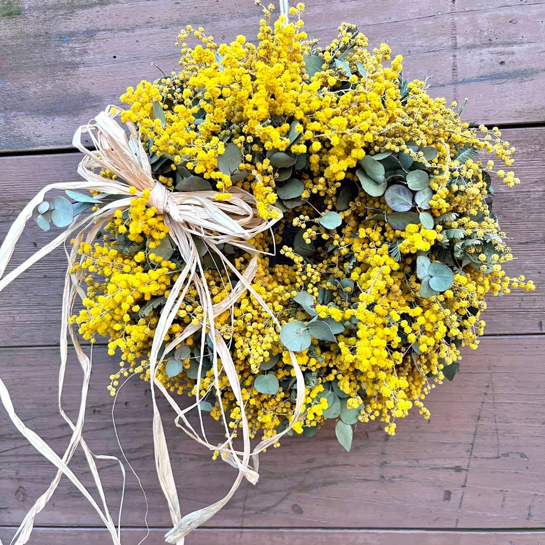 ミモザリース　ミモザユーカリリース　ミモザ　ユーカリ