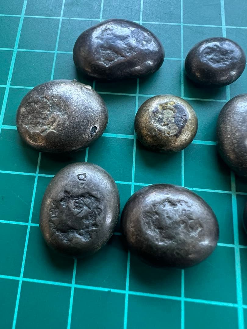 日本古金銀　元文天保安政豆板銀　8個セット