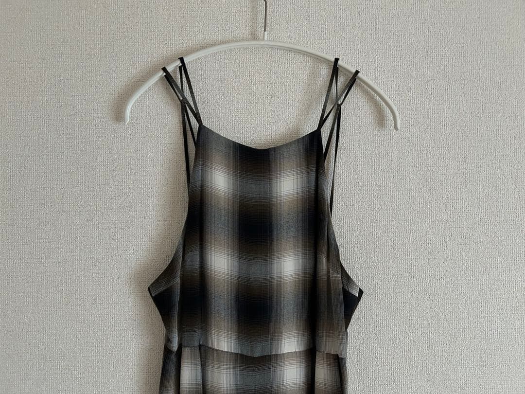 PHEENY ❤︎ レーヨン オンブレ チェック オールインワン フィーニー