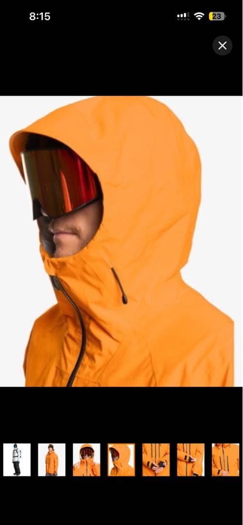 新品QUIKSILVER PRO PATH GORE-TEX 2L M オレンジ