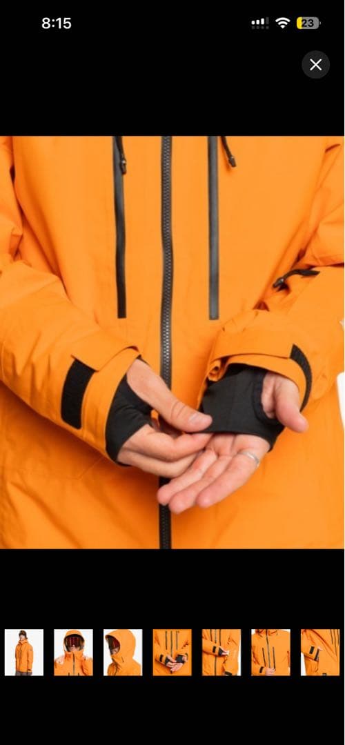 新品QUIKSILVER PRO PATH GORE-TEX 2L M オレンジ