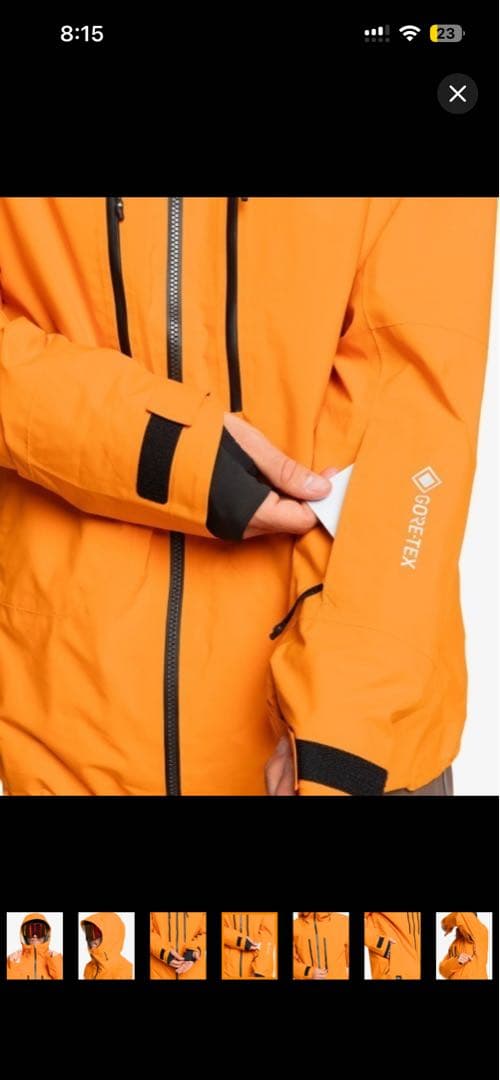 新品QUIKSILVER PRO PATH GORE-TEX 2L M オレンジ