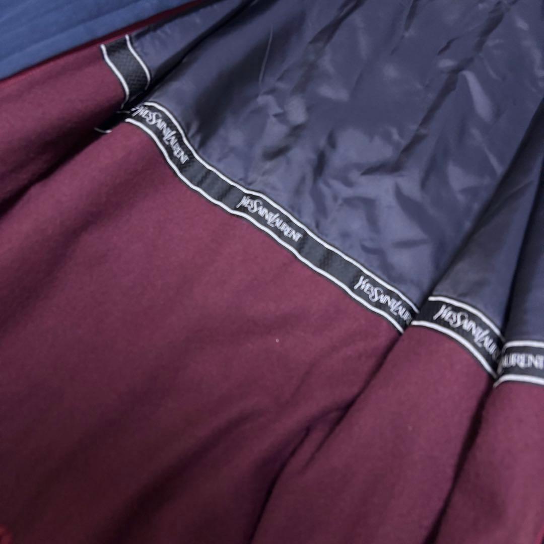 イヴサンローラン トレンチコート ライナー ベルト ステンカラー ネイビー L