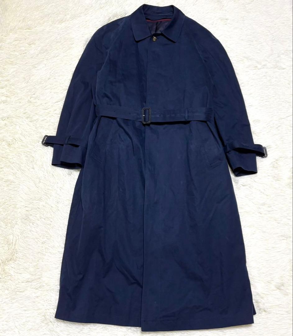 イヴサンローラン トレンチコート ライナー ベルト ステンカラー ネイビー L