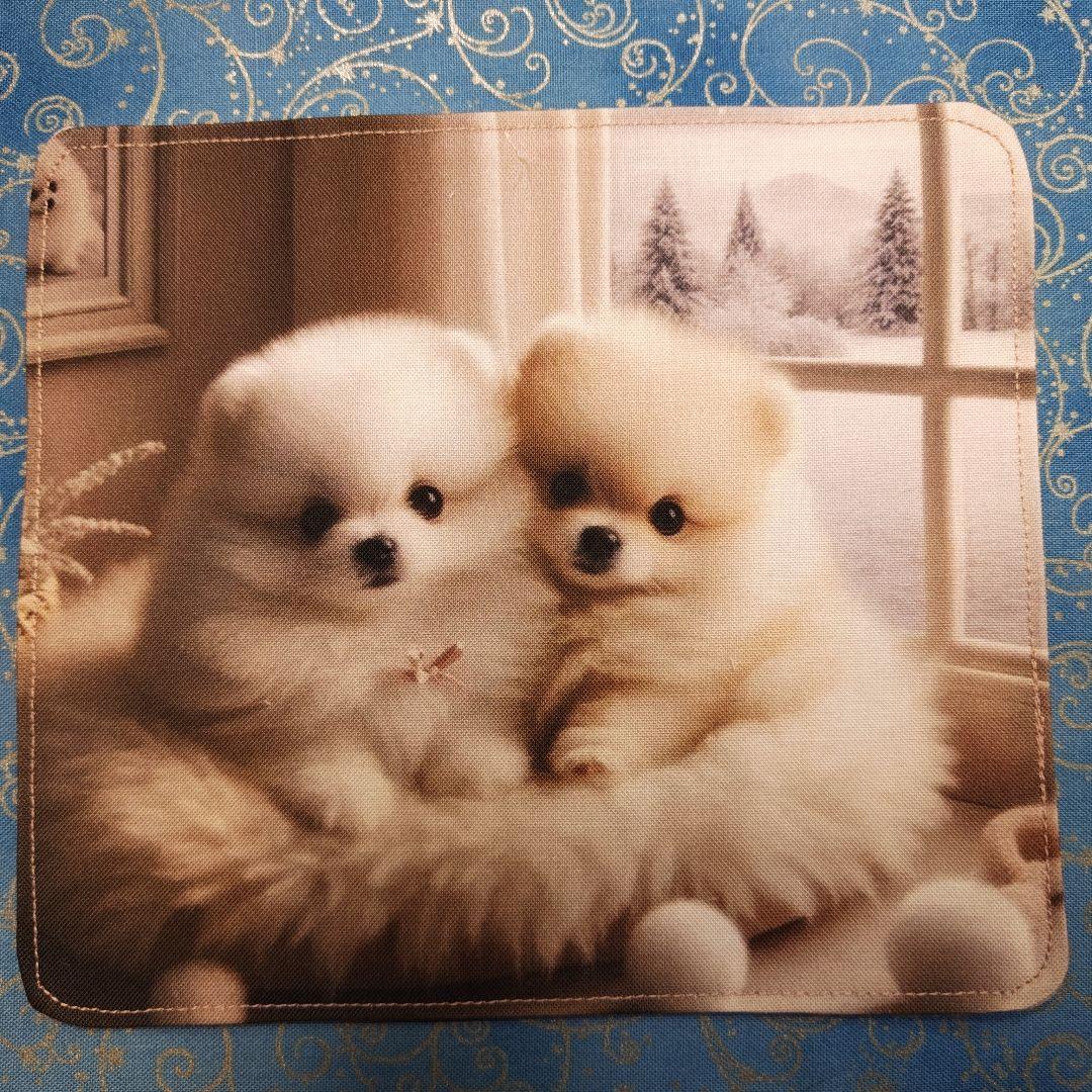 ご確認用　きゃんべる様　ポメちゃん柄　ハンカチ　ハンドメイド12/11