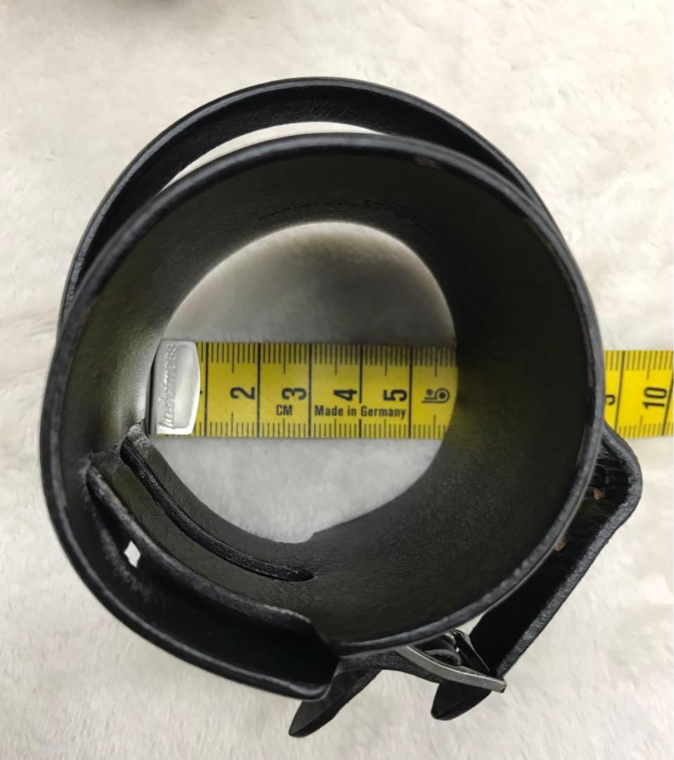 稀少ジャムホームメイドアンドレディメイド革バングルブレスレット黒リストバンドレア