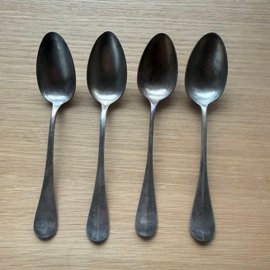 フランスアンティークスプーン4本GARE ST-LAZARE駅19世紀〜20世紀