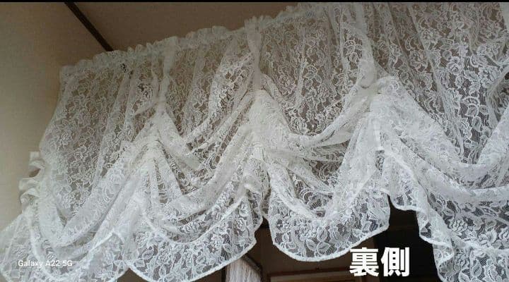 カフェカーテン【メイランラブ様　バルーンカーテン　レース】ハンドメイド