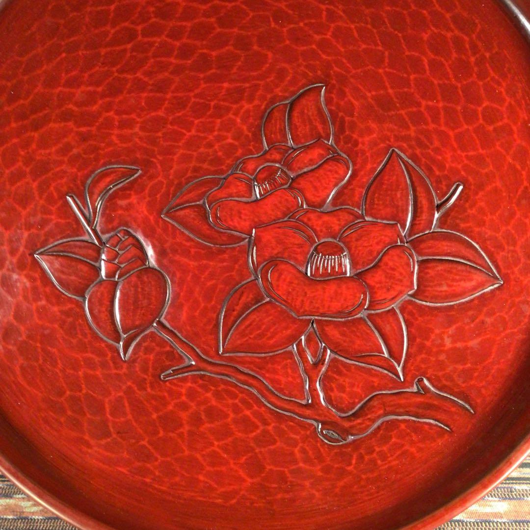 『フォロうー特価』　鎌倉彫　八勝堂　× 陽堂　お盆　2枚