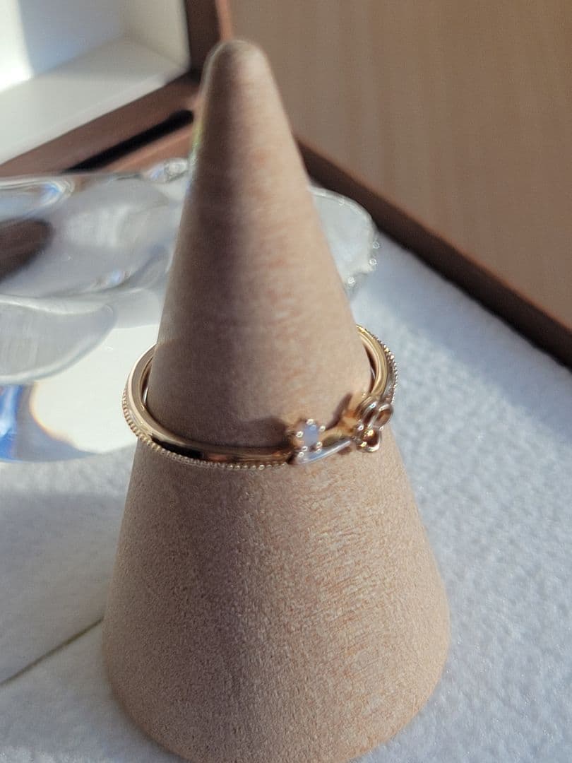 ねこ様★ノジェス K10 YG NOJESS ピンキーリング 指輪 5号 オパー