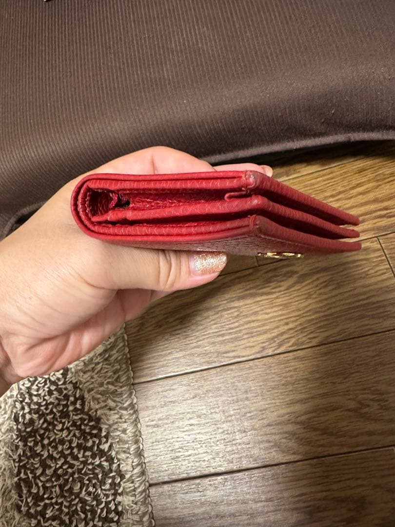 Gucci マーモント　レッド　二つ折り財布 ミニ財布