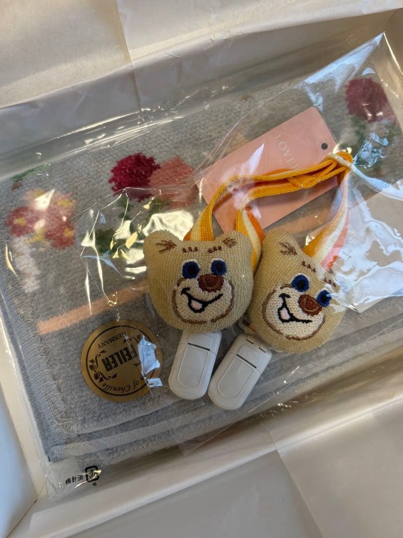 フェイラー キープスマイリングチェリー タオル オールドテディ スタイクリップ