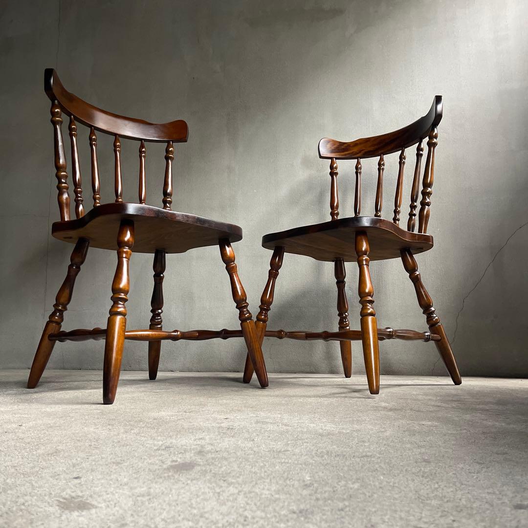 飛騨家具　ウィンザーチェア　2脚セット