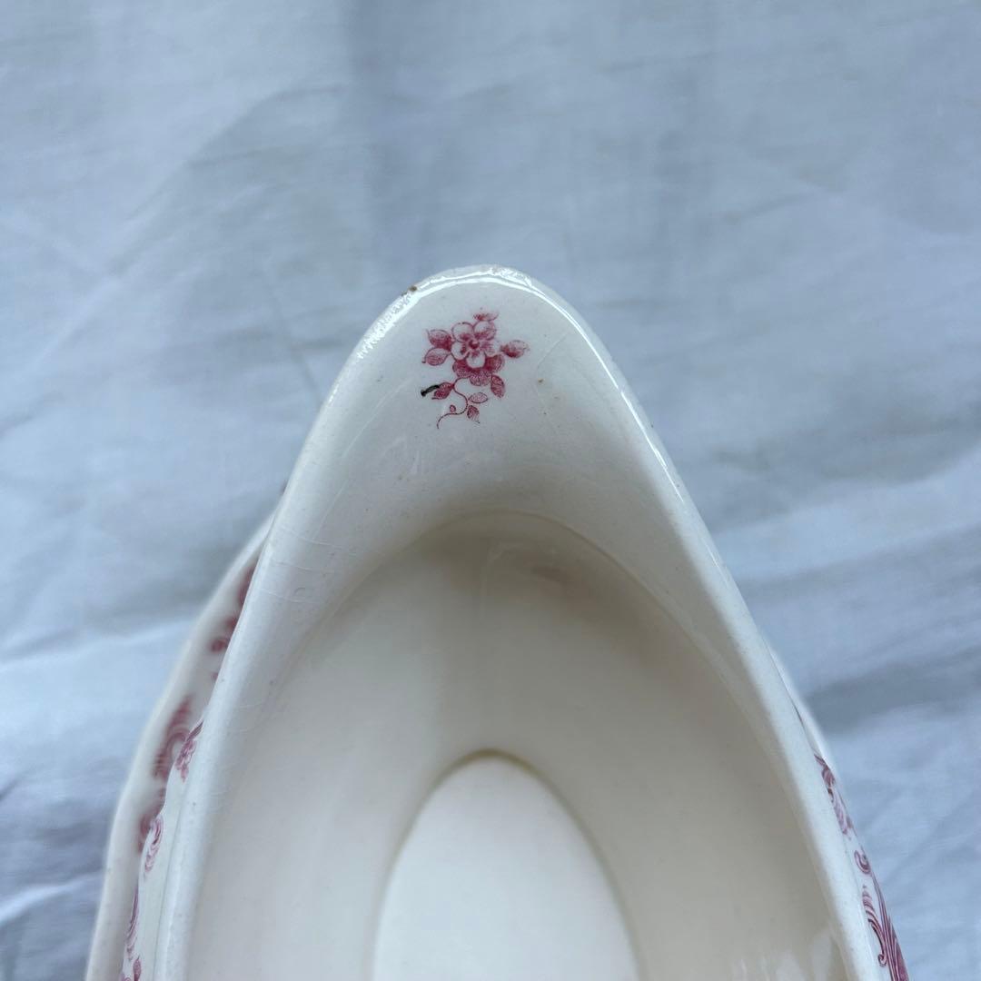 フランスアンティーク　ビレロイボッホ　ソーシエール　ピンク　赤