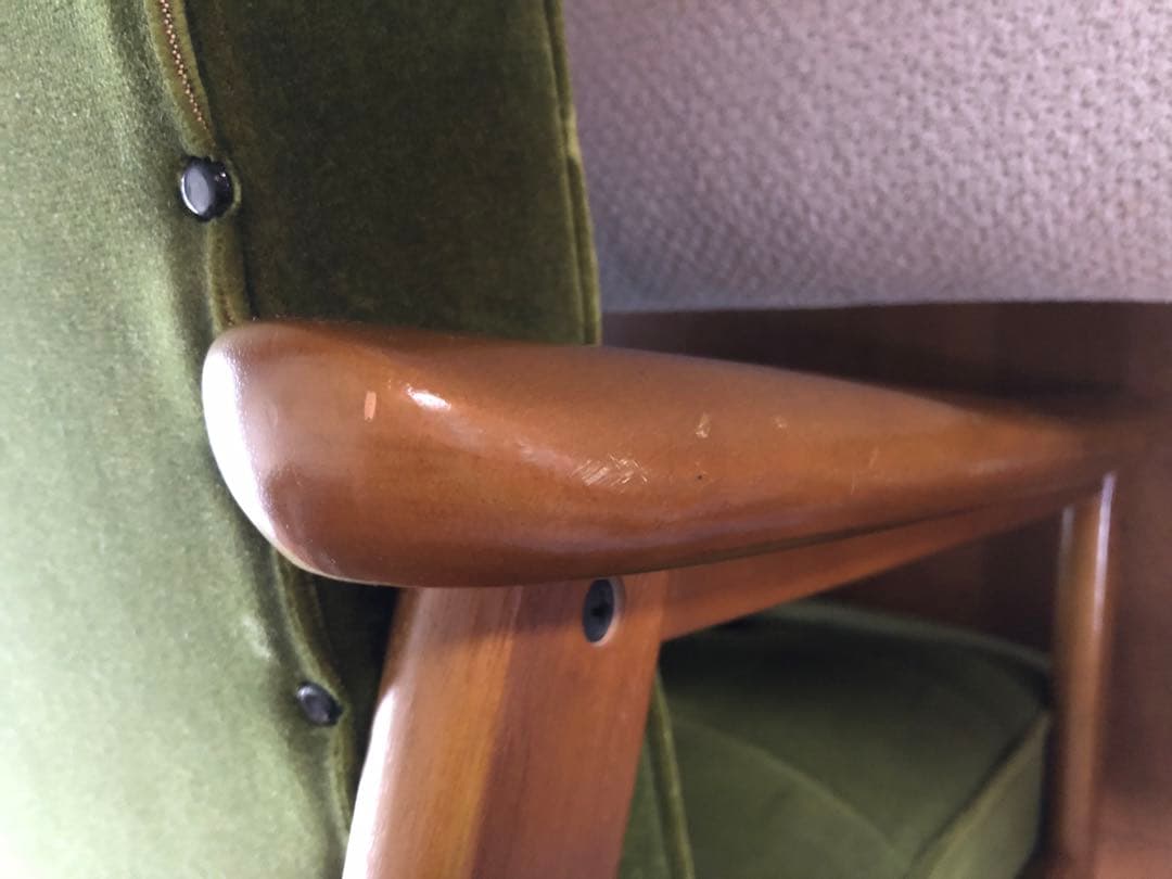 カリモク60 二人がけソファ グリーン