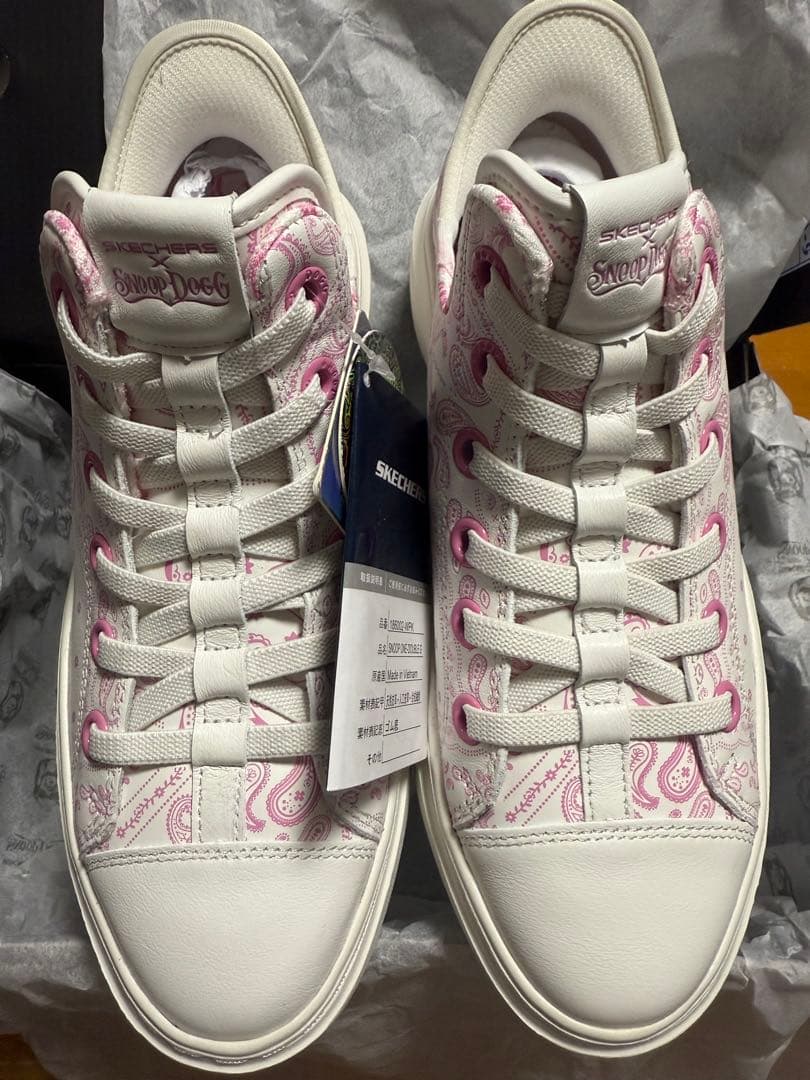 SKECHERS Snoop Dogg スニーカー ホワイト/ピンク