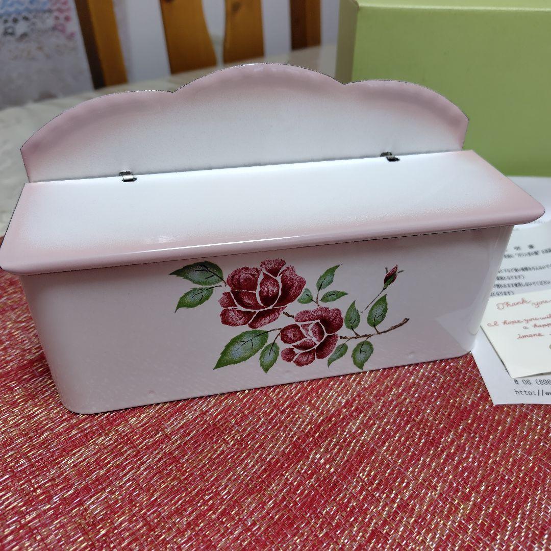 イマン　ホーロー蓋付きスポンジラック　スカーレットローズ　箱入り付属品あり